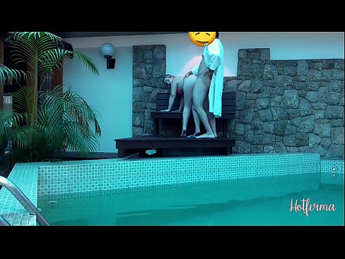 ❤️ Boss invites maid to the pool, but couldn't resist a hot ❤ Fucking at us