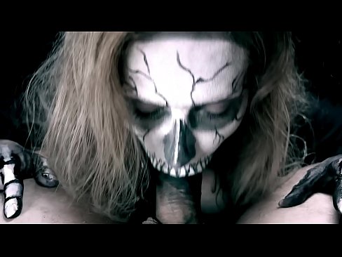 ❤️ Demon girl sucking cock with her black mouth and swallowing cum. ❤ Fucking at us